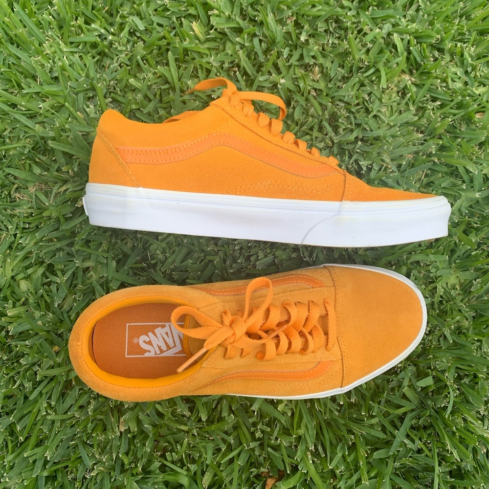 Orange old skool Vans